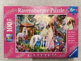 Ravensburger Puzzle Einhorn / Unicorn Glitter 100 XXL