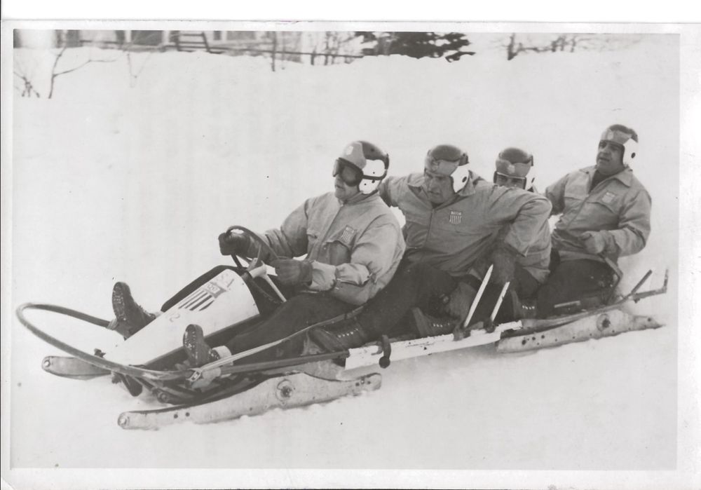 Orig. Photo Olympische Spiele St. Moritz, 1948, 4er Bob, USA Kaufen