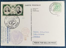 Ballon-Postkarte Monaco 1956
