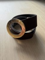 Celine Paris Vintage Stoffgürtel Braun mit gold Schnalle