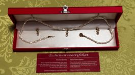 Süsswasser-Zuchtperlen Schmuckset, Halskette 45cm & Ohrringe