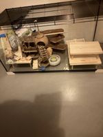 Terrarium mit Zubehoer Kleintierkaefig mit Holzteilen gut er
