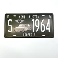 Mini Cooper S Blechschild, Jahrgang 1964, Austin
