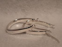 Creolen Ohrringe Oval Silber 925