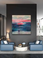 Originales abstraktes Bild 90x90x3cm
