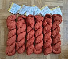 6x Rosy Green zertifizierte Bio Merino Wolle
