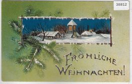 Fröhliche Weihnachten! - Präge-Litho