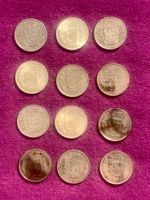12 Stück alte 5 SFR  1932 - 1967