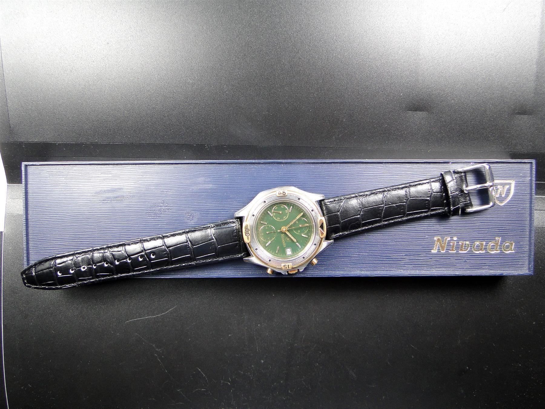 Nivada Orologi: Seltene Nivada Date Automatic Chronograph Sammleruhr - 4g – Usato da Zürich venduto da papsas 6