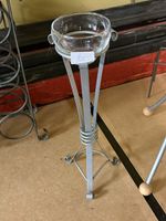 Windlicht Glas Metall Gestell antik guter Zustand 