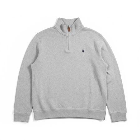 Pull camionneur demi-zip Polo Ralph Lauren Gris chiné - XL 