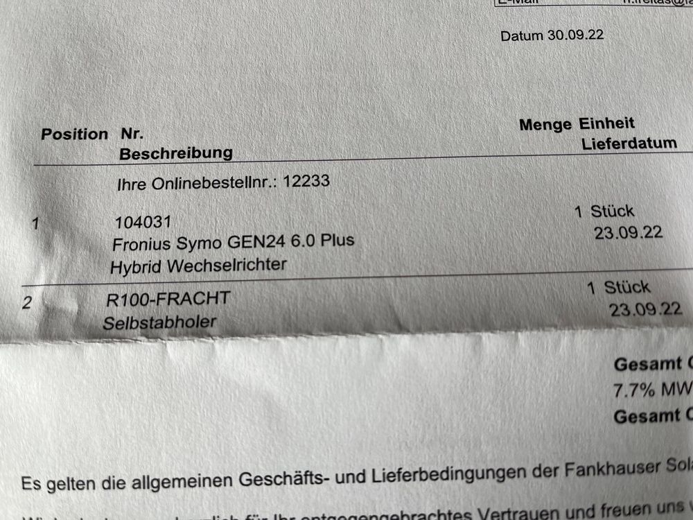 Wechselrichter Fronius Symo GEN24 6.0 Plus