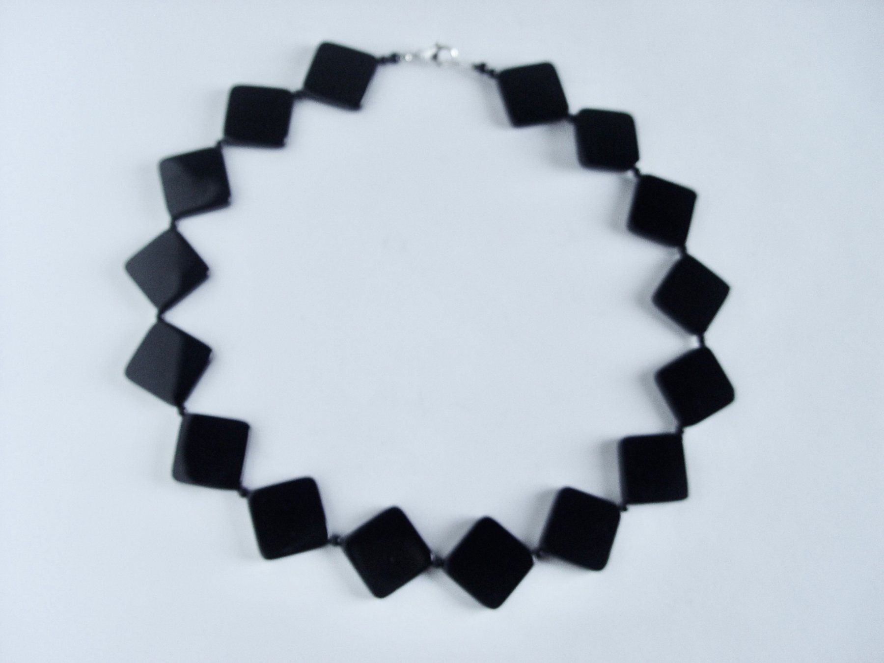 Ketten: Onyx Kette, Quadrate – Neu (gemäss Beschreibung) aus Henggart von gernli 2