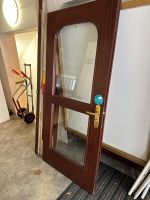 Holztüre mit Glass
