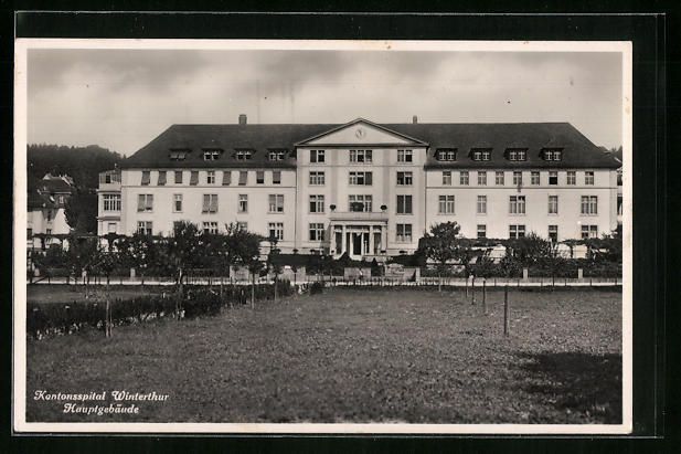 Cartoline postali: Winterthur, Kantonsspital, Hauptgebäude – Usato da Berlin venduto da bartko-reher