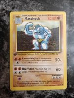 Pokemon Karte Maschock 1. Edition Basis Set 