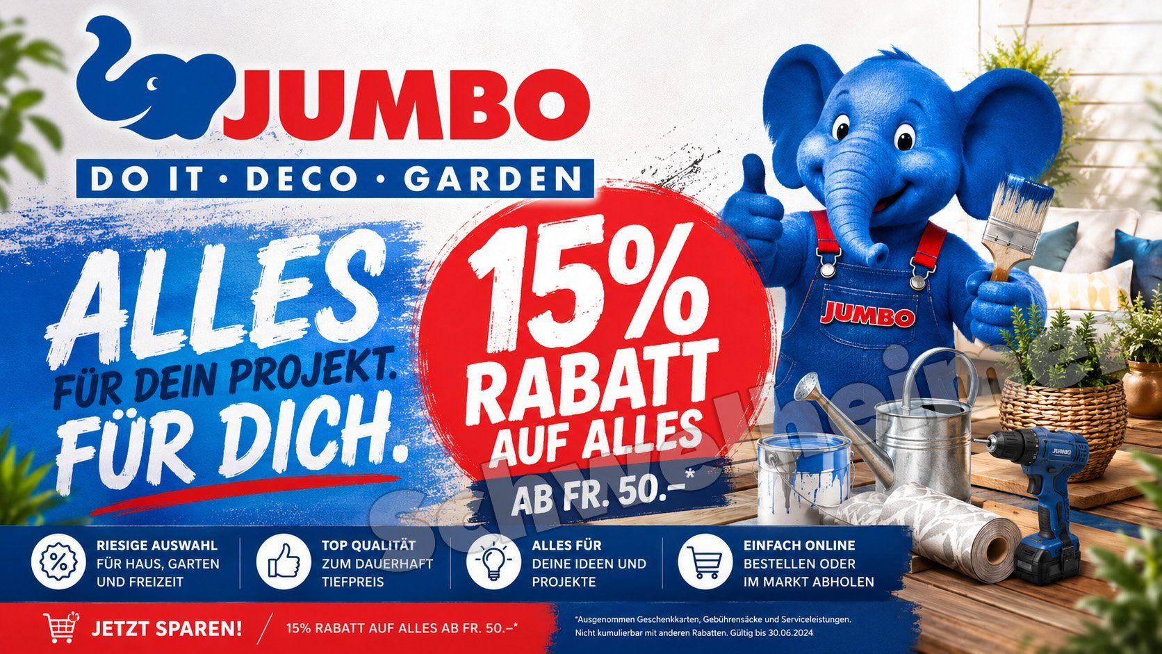 Bons: 15% Rabatt bei Jumbo  / Gutschein – Neuf avec emballage d'origine à Allschwil par Schwelheimer