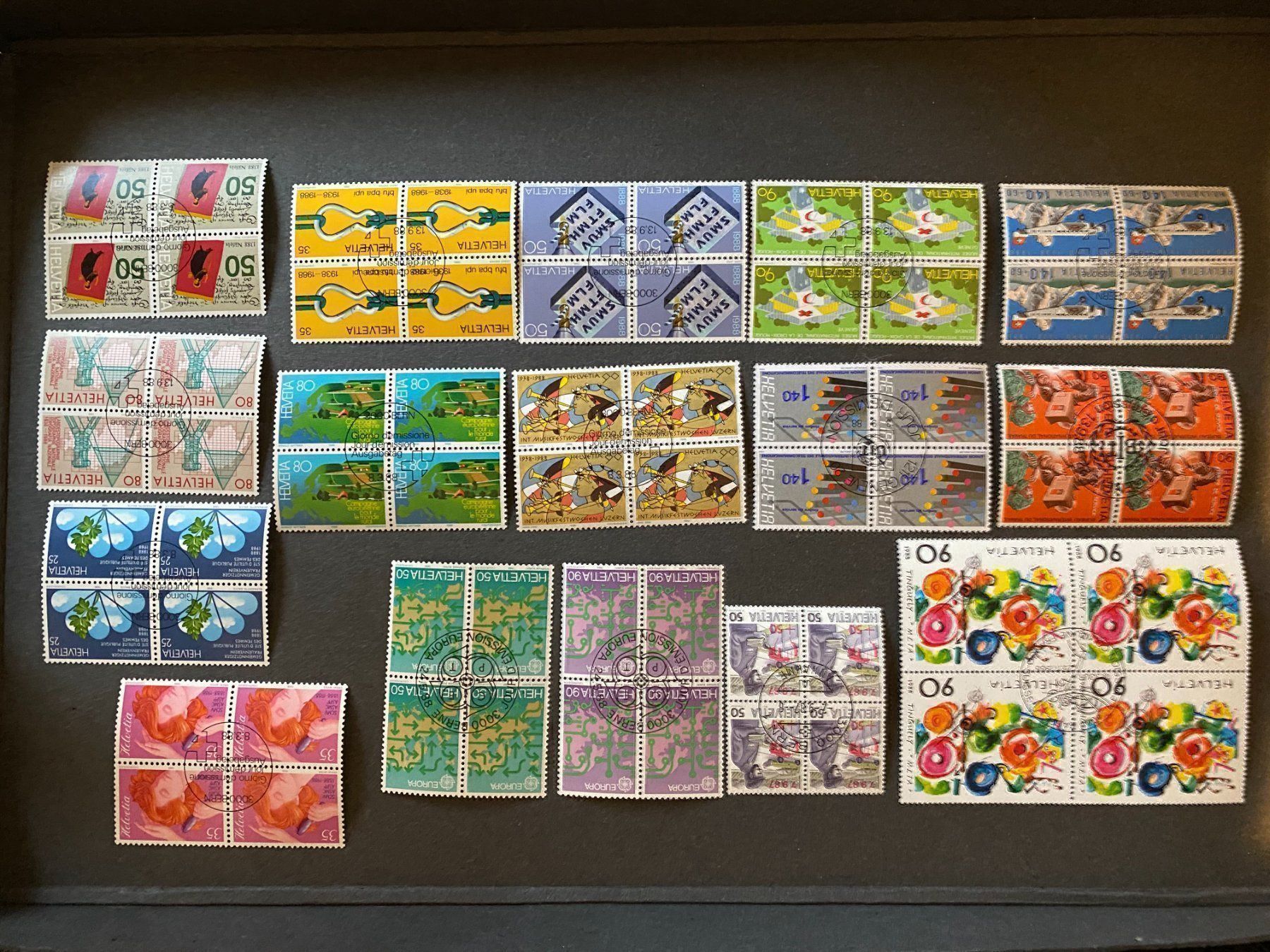 Alle Briefmarken: 1988, Jahresausgabe, Viererblock, ET-St. – Neu (gemäss Beschreibung) aus Muri b. Bern von Ricardoverkauf