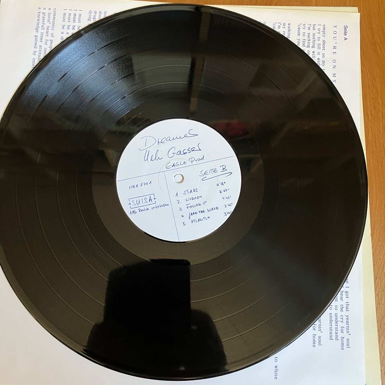 Dischi in vinile: Ueli Gasser – Dreamer – Usato da Altdorf UR venduto da Metallic0 1