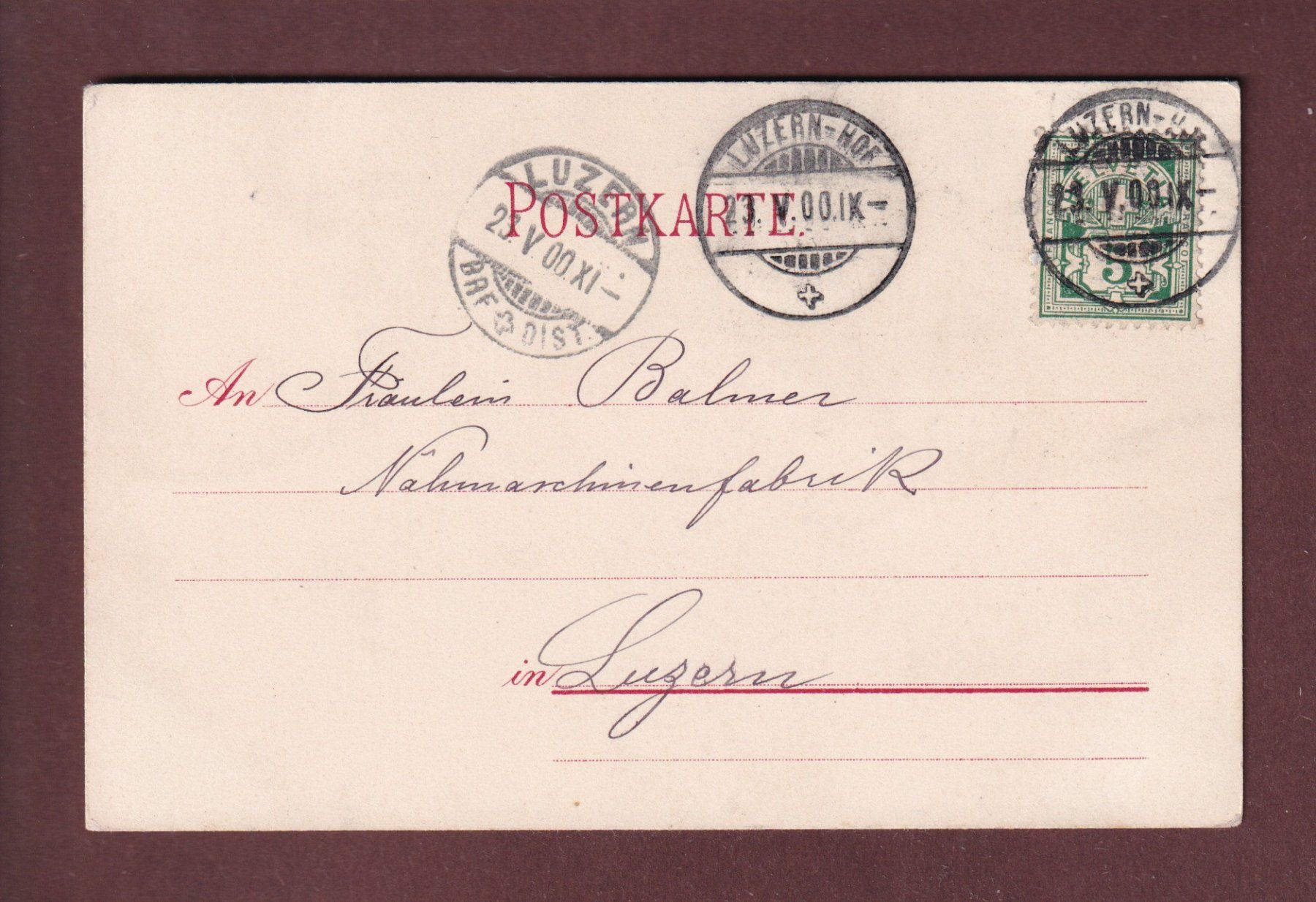 Cartoline postali: Gruss aus LUZERN - 1900 // Eckbug // – Usato da Pully venduto da nicecards 1