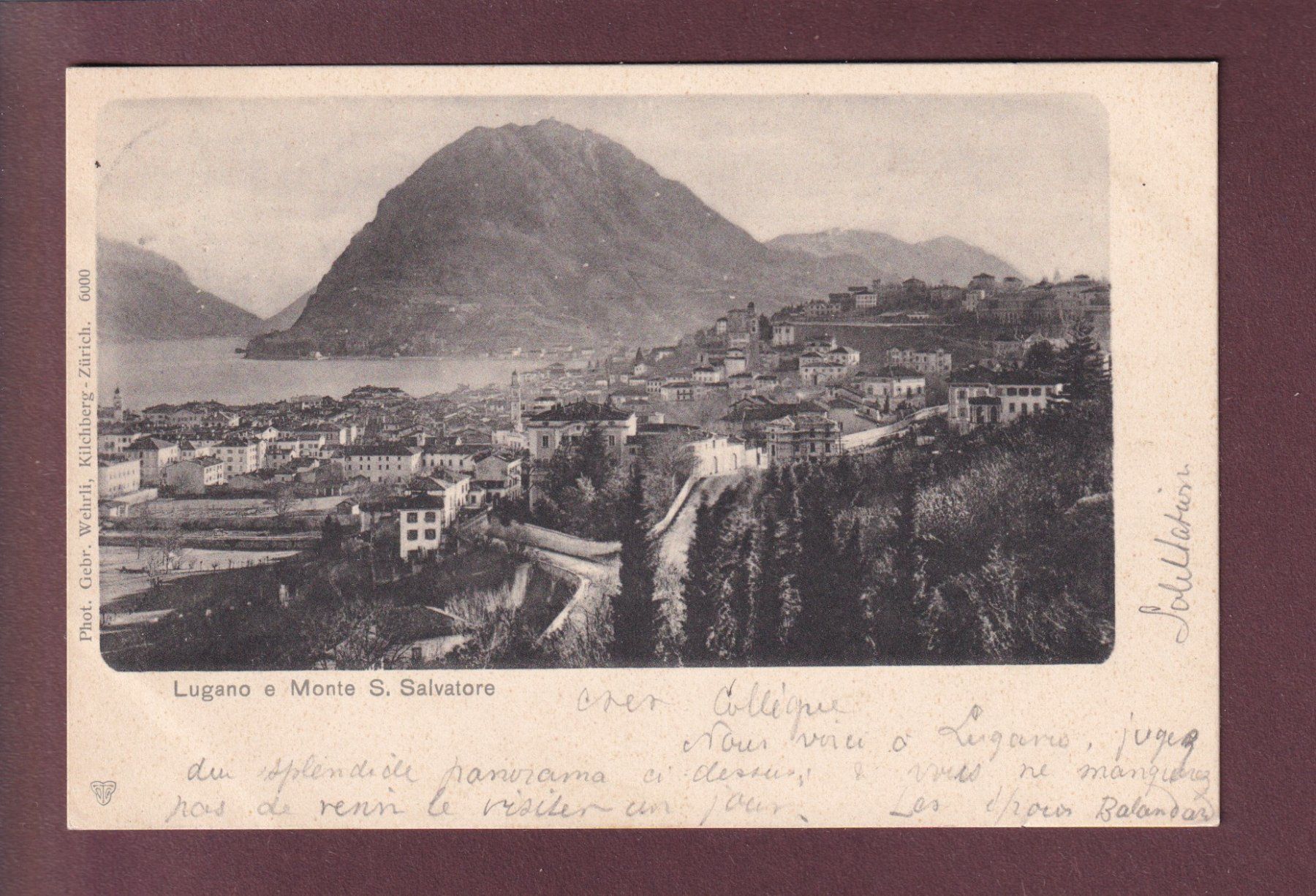 Cartoline postali: LUGANO - Monte S. Salvatore - 1901 – Usato da Pully venduto da nicecards