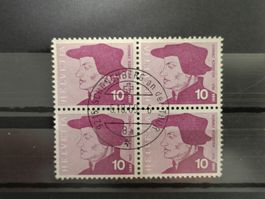1969 Huldrych Zwingli Viererblock Vollstempel