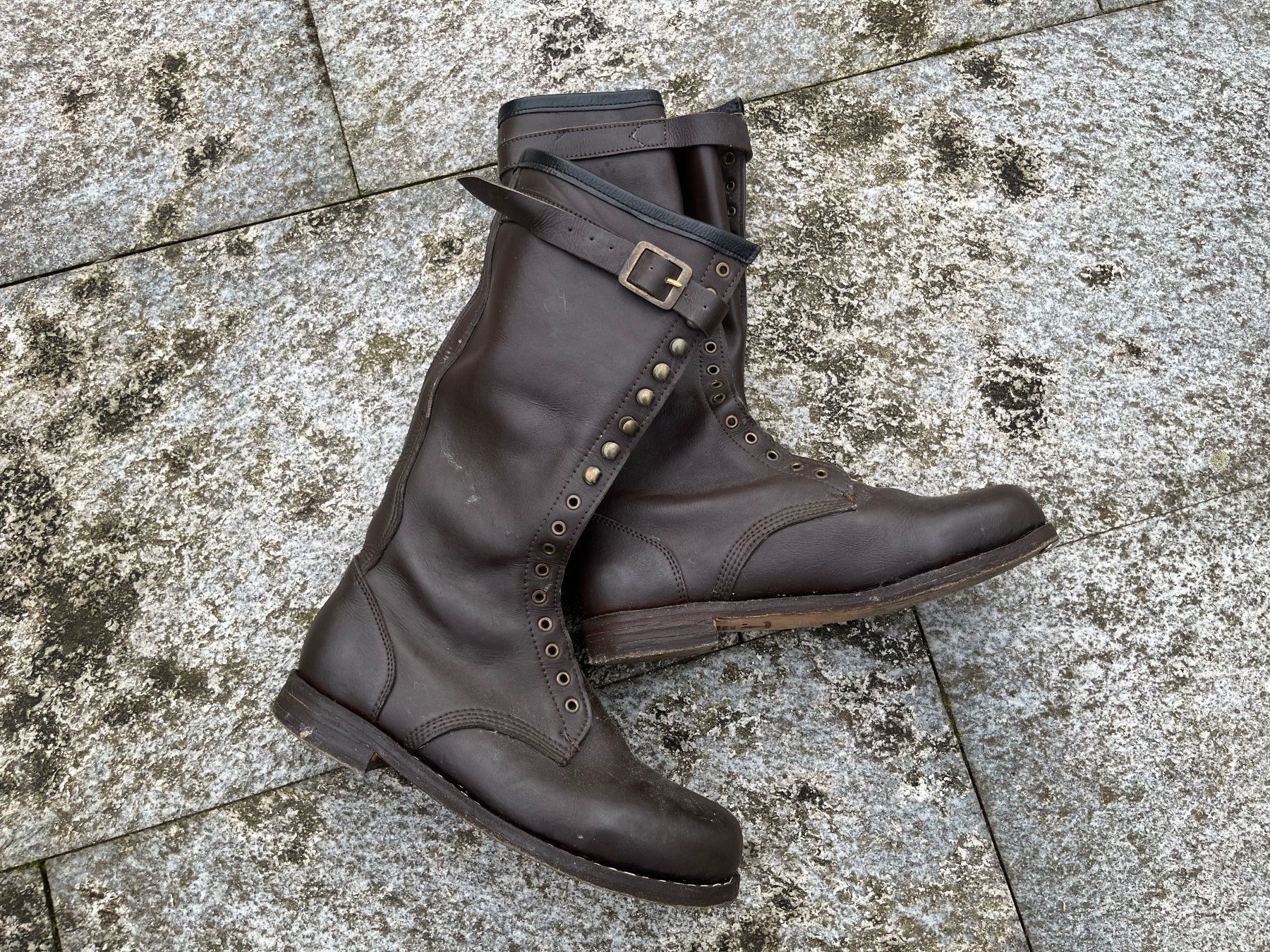 Scarpe da uomo: Vintage Boots Stiefel 1930s Oldtimer Motorrad – Usato da Bottmingen venduto da Puffsack