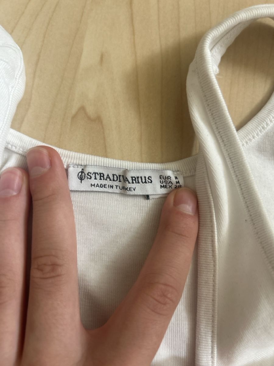 Stradivarius Camicette, T-shirt & Top: Weisses top – Usato da Bremgarten b. Bern venduto da lisapisa44 2