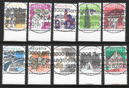 Teilserie 523-527/529-533 mit ET Vollstempel Bern 30.8.1973
