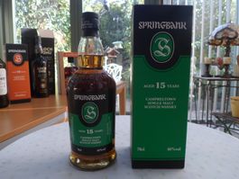 Springbank SM Whisky 15 Years Old, B: 22.7.2019,WB 89 Punkte