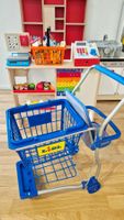Kinder Kaufladen mit Ware + Einkaufswagen + Einkaufswagen