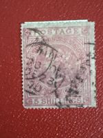 Timbre Grande-Bretagne 5 Shillings oblitéré vintage