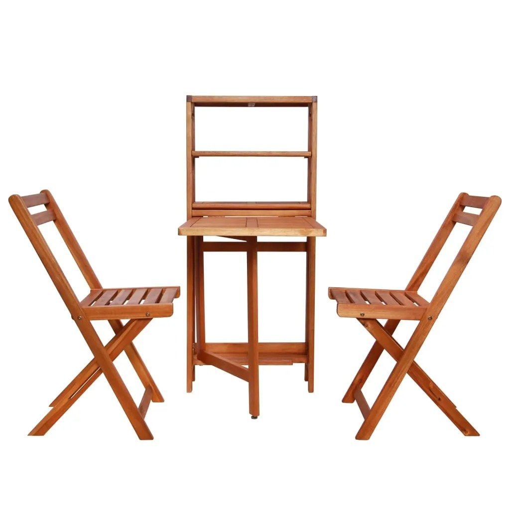 Set di tavolo e panche: Garten- Balkontisch mit Stühlen - klappbar - Akazie Massiv – Nuovo e nell'imballaggio originale da Winterthur venduto da aredo 8