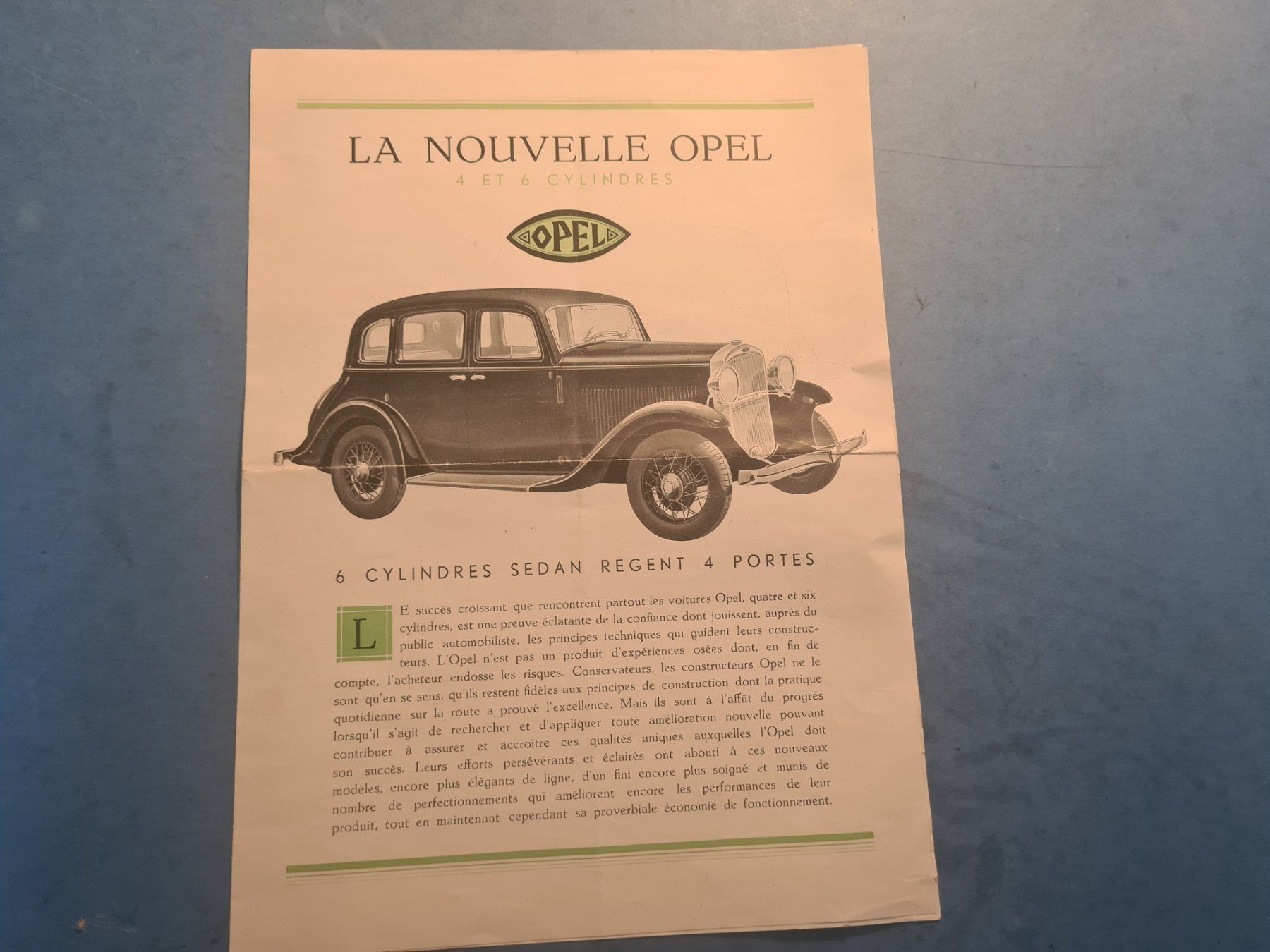Opel Documenti: OPEL  PROSPECTUS  VINTAGE  OLDTIMER COLLECTION – Usato da Bellevue venduto da BURGOLMANIA