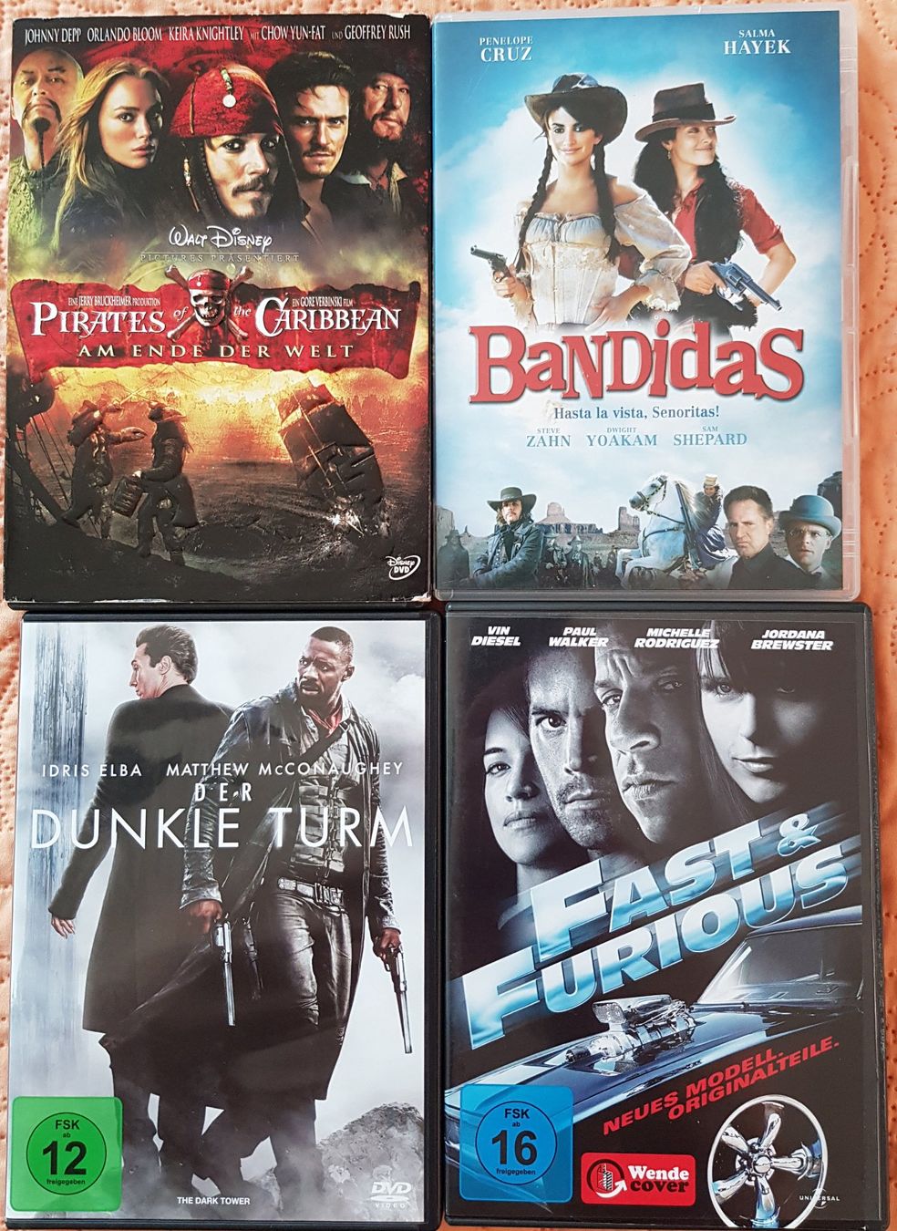 Tutti i DVDs: 4 DVDs ACTION, Liebe & Humor B - S.B.1905 – Usato da Thun venduto da Shame