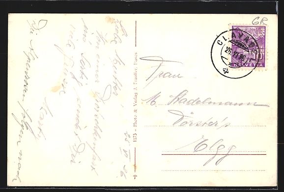 Cartoline postali: Sertig /Davos, Gesamtpanorama mit Gebirg – Usato da Berlin venduto da bartko-reher 1