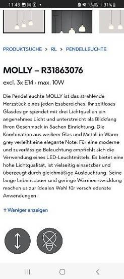 Lustres & lampes de plafonds: Pendelleuchte  – D'occasion à Oberkulm par Jewel26 1