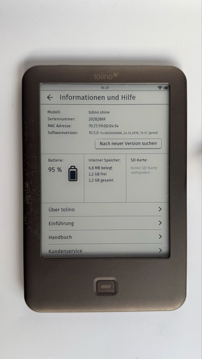 Tolino Tablet PC: Tolino Shine E-Reader mit Beleuchtung & Ladekabel – Gebraucht aus Rümlang von vla_9g7d 4