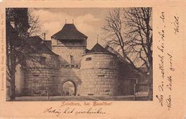Solothurn, das Baselthor, gelaufen 1900