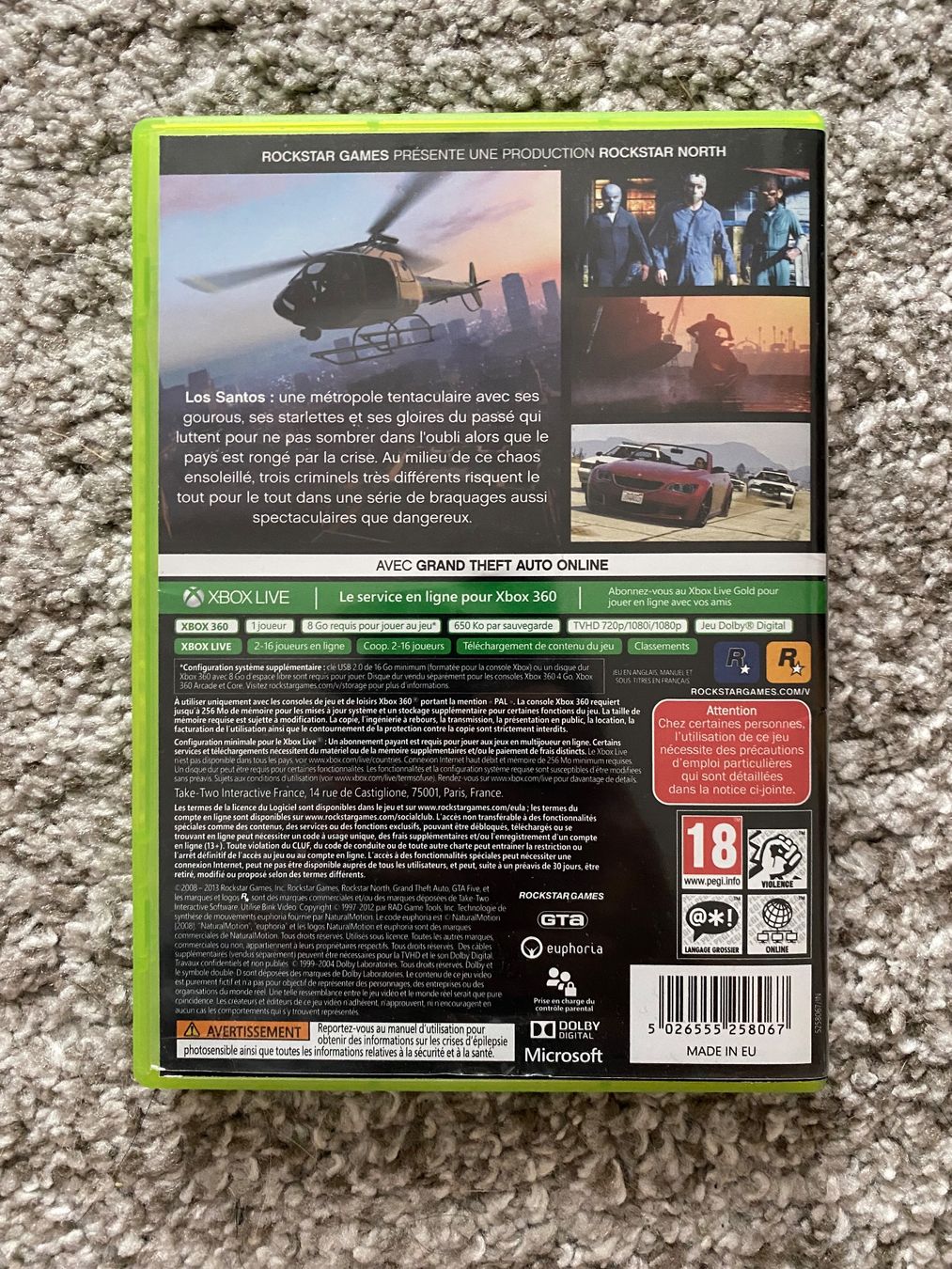 Microsoft Giochi: XBOX 360 - GTA 5 – Usato da Orbe venduto da SNAS9 1