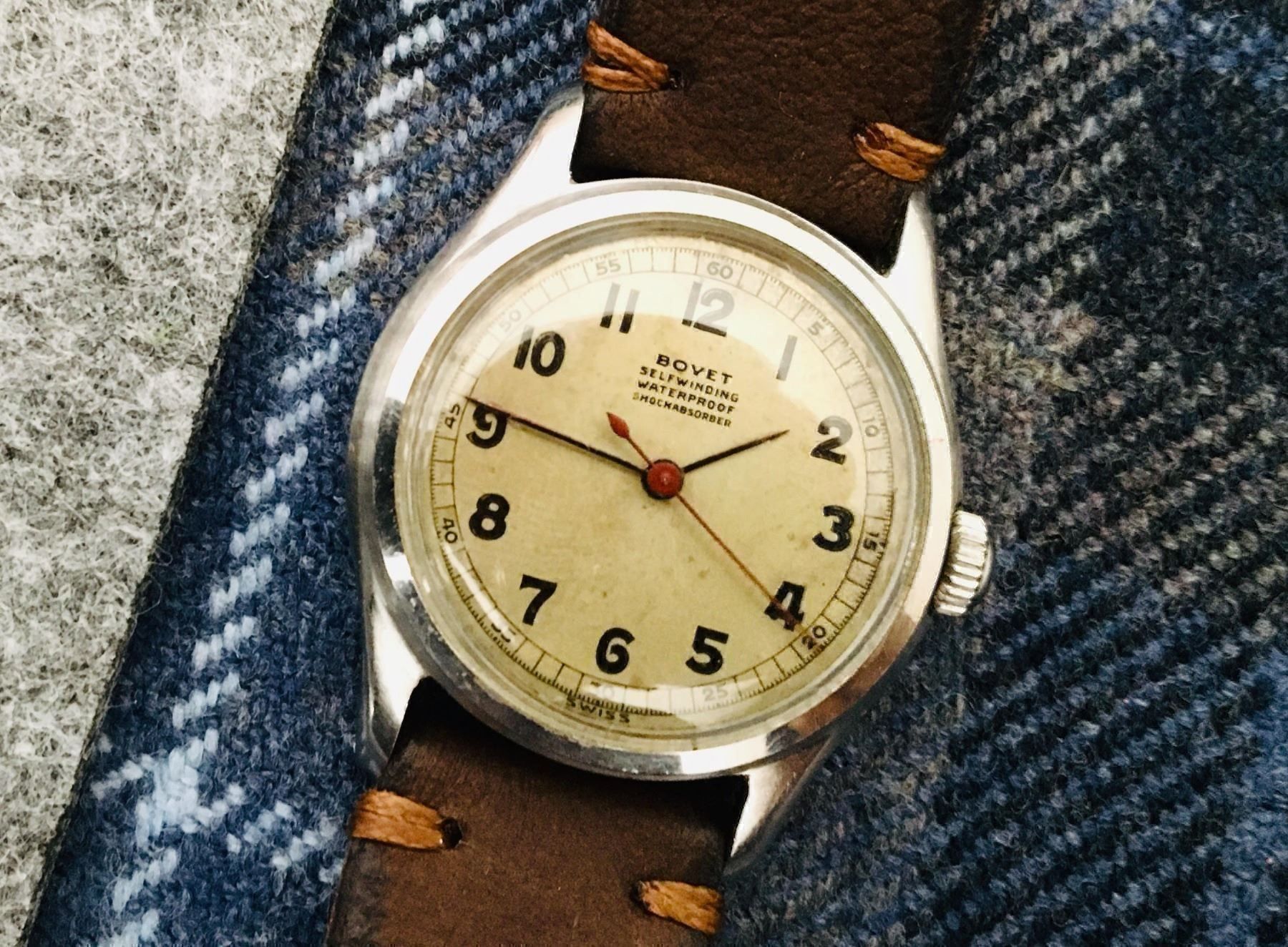 Orologi: 1940s Bovet Self-winding Bumper Movement – Usato da Zürich venduto da GentsStuff 1
