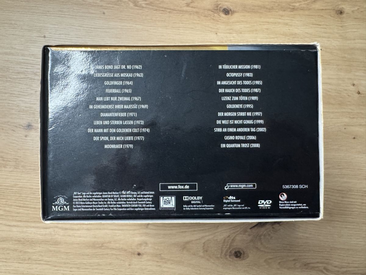 Alle DVDs: James Bond 007: Jubiläums-Collection - DVD-Box, Top! – Gebraucht aus Biberist von etesummer 5