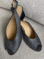 BRUNATE Leder Sandalen Gr 37.5 schwarz/silbrig Neuwertig