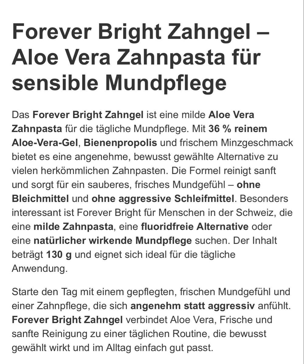 Zahnpflege: Zahnpasta Aloe Vera – Neu (gemäss Beschreibung) aus Hünenberg von Smile77.. 5