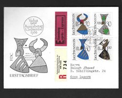 FDC Einschreiben Liechtenstein / Eil