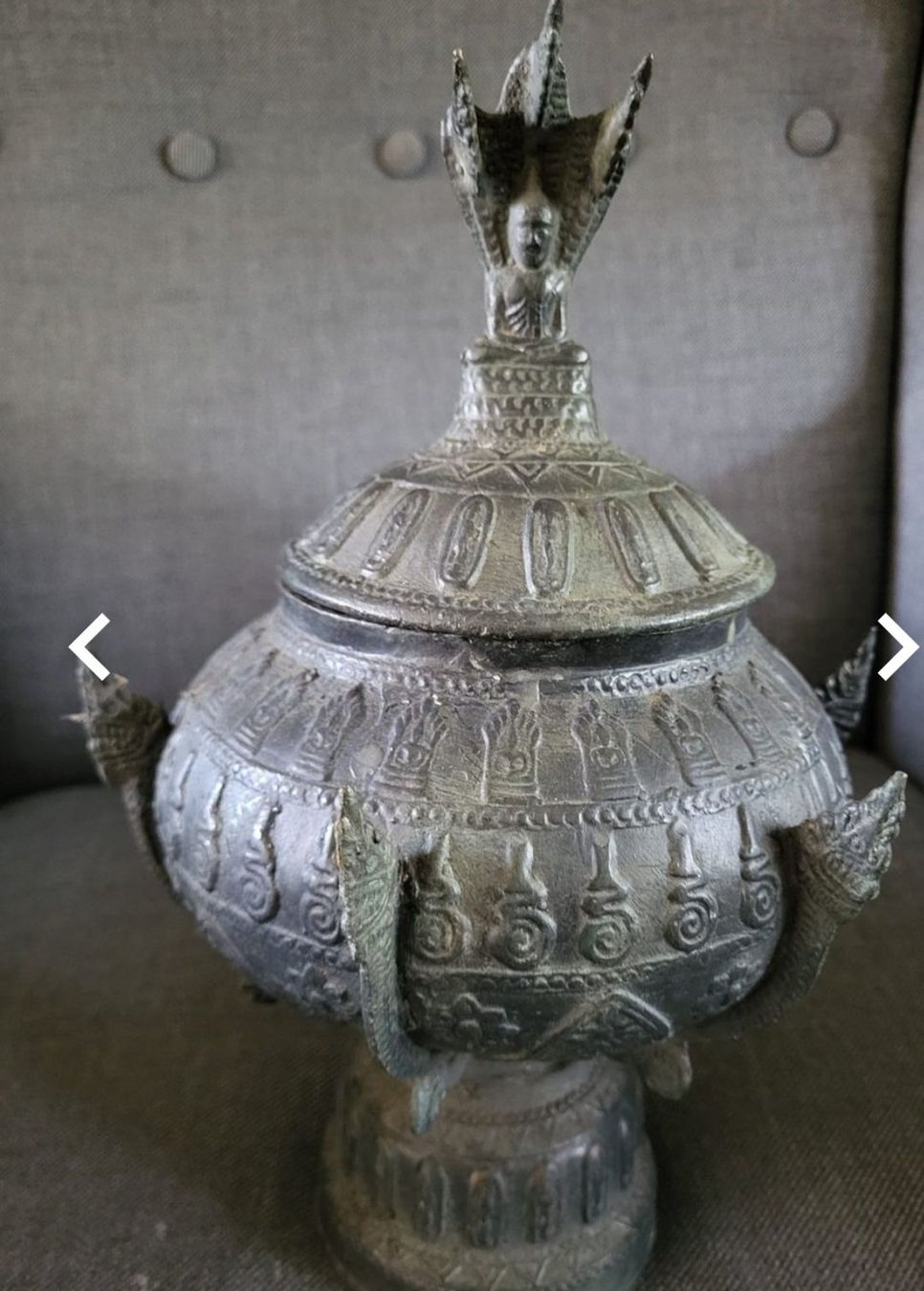 Statuette: Grand bol d eau benite bouddhiste Thai – Usato da Biel/Bienne venduto da raf_2yqq