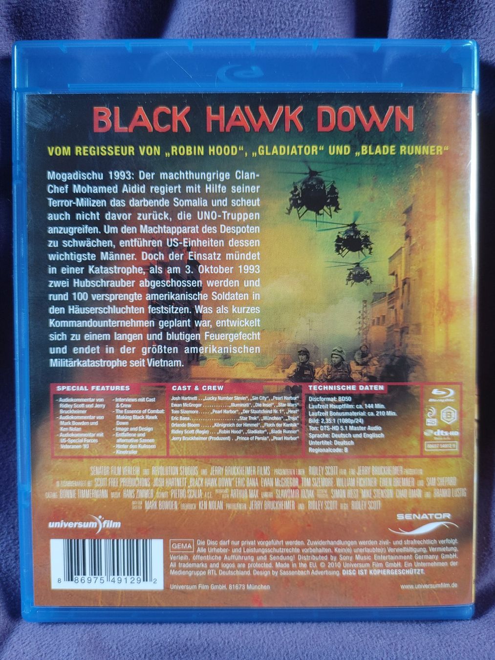 Tutti i DVDs: Black Hawk Down - Ridley Scott - Blu Ray – Usato da Ibach venduto da FinrodTaralom 1