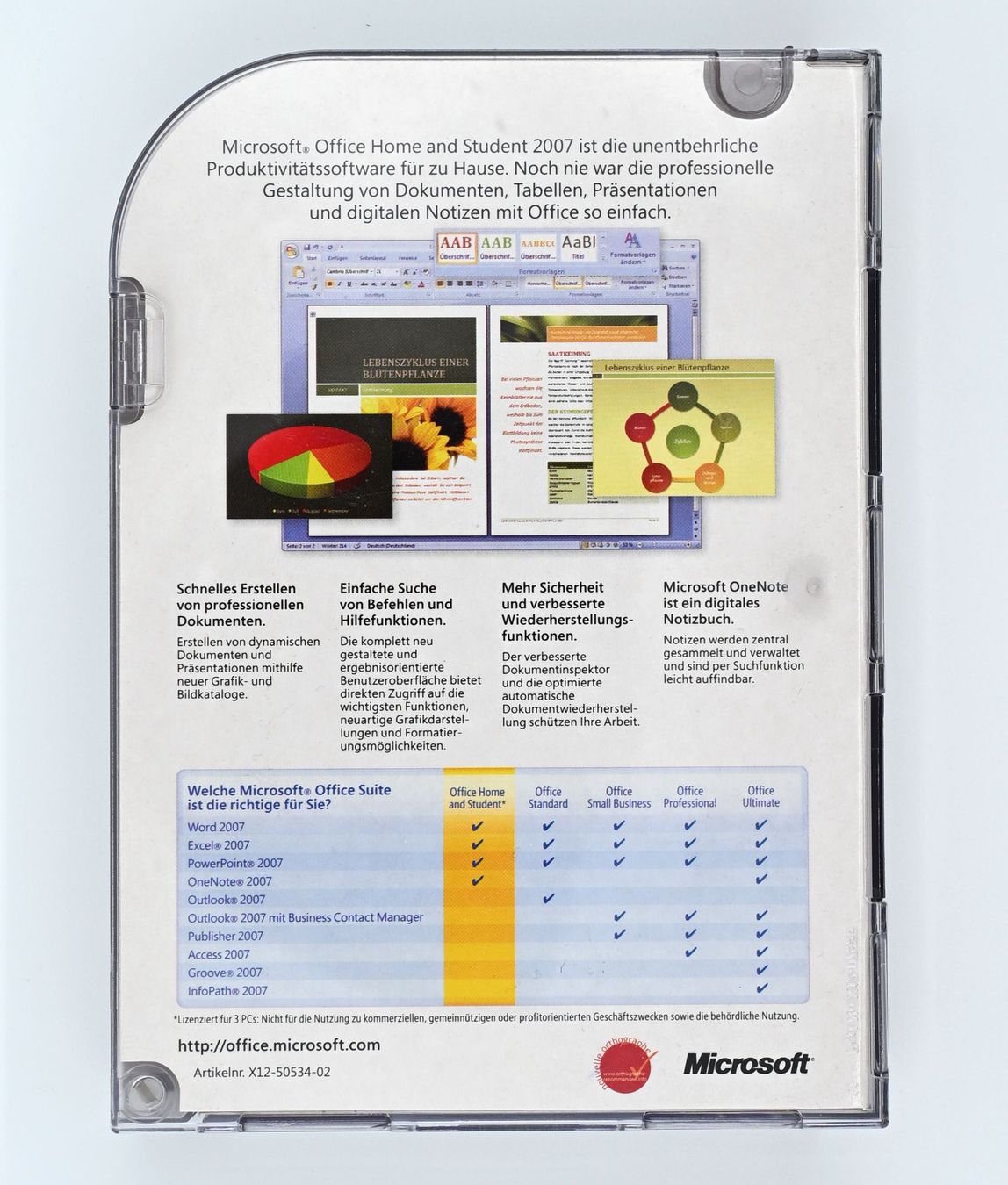 Microsoft Software: Microsoft Office Home and Student 2007 – Usato da Dürnten venduto da puumies 2