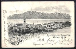 Litho Vevey, L'Exposition 1901, Blick 