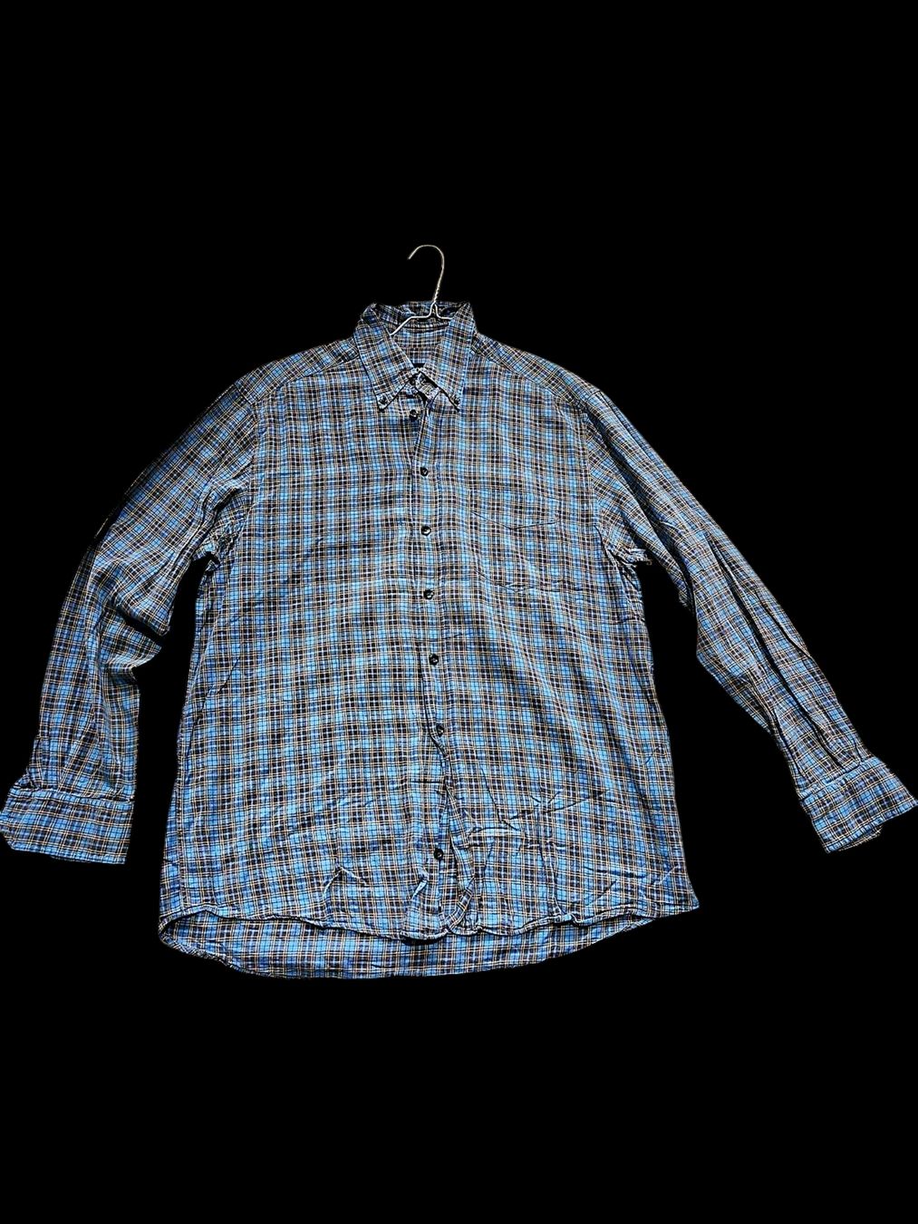 Hugo Boss Hemden: BOSS HUGO BOSS Blau Kariertes Button-Down Hemd – Gebraucht aus Zug von vinokilo 1